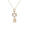 "Maya The Kitten" Necklace With The Letter "B" - Baby Fitaihi"Maya The Kitten" Necklace With The Letter "B"