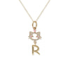 "Maya The Kitten" Necklace With The Letter "R" - Baby Fitaihi"Maya The Kitten" Necklace With The Letter "R"