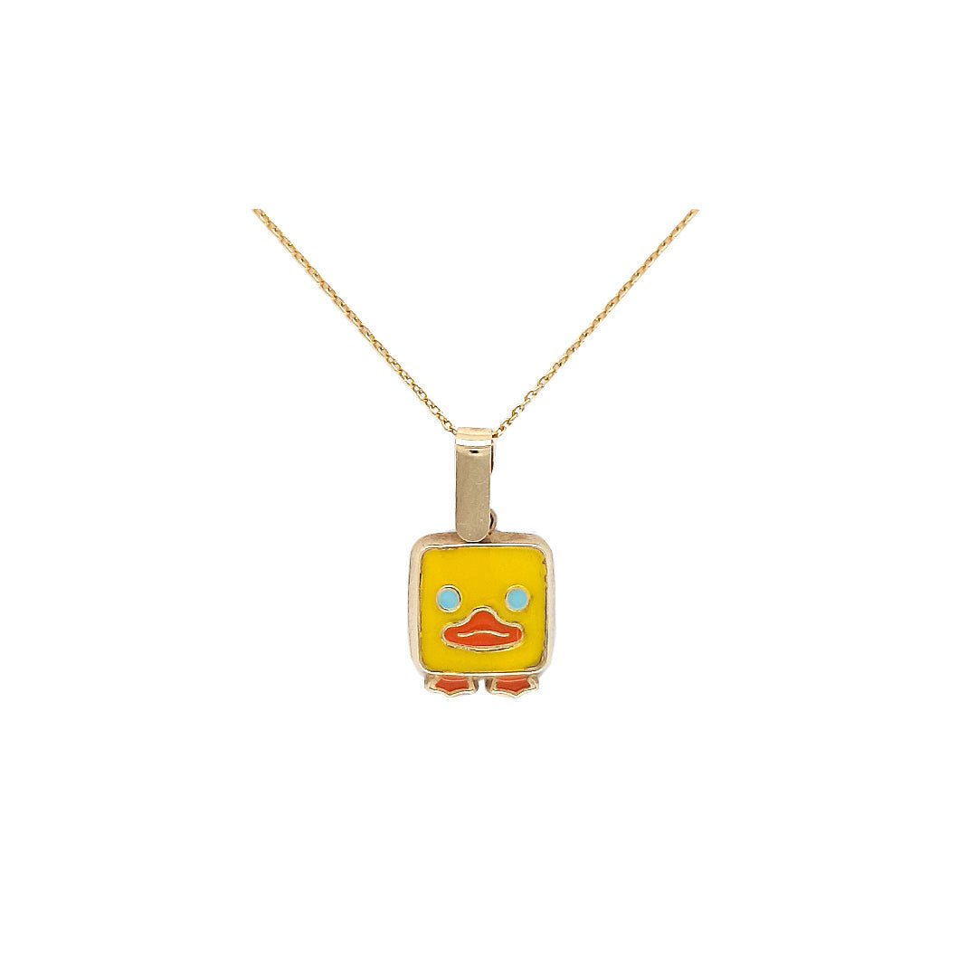 Mini Square Duck Necklace - Baby FitaihiMini Square Duck Necklace