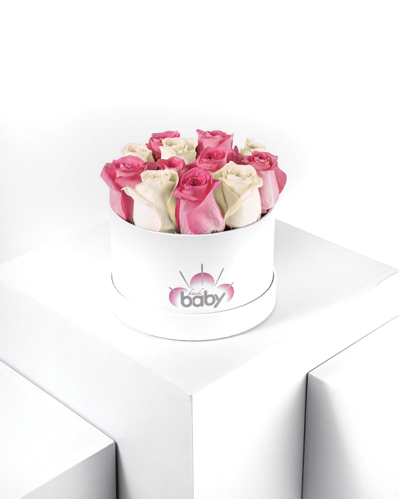Mix Creme and Dark Pink Roses - Baby FitaihiMix Creme and Dark Pink Roses