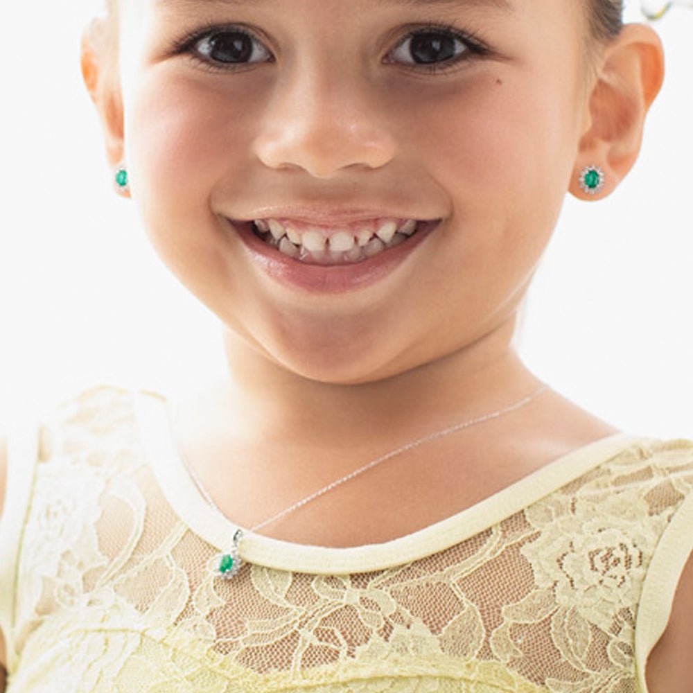 Necklace & Earrings Emerald Set - Baby FitaihiNecklace & Earrings Emerald Set