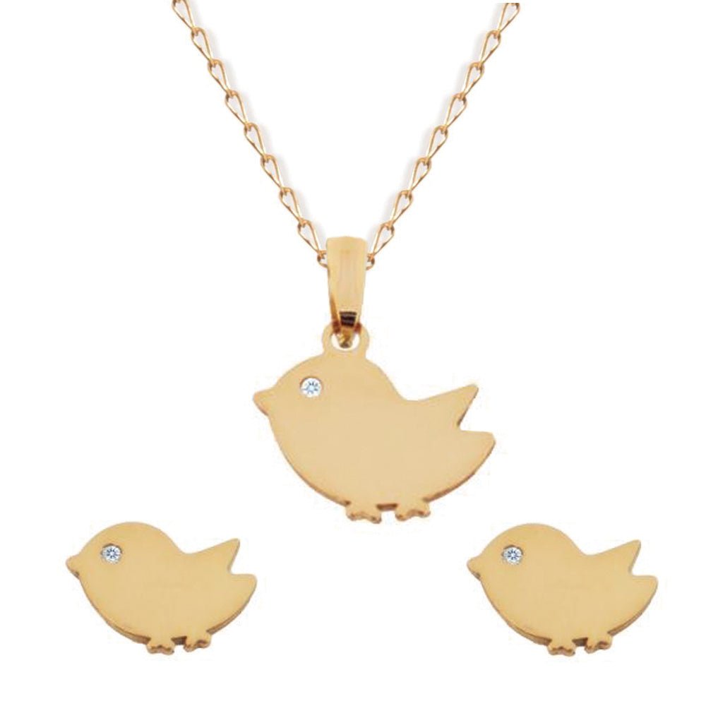 Necklace & Earrings Little Birdie Set - Baby FitaihiNecklace & Earrings Little Birdie Set