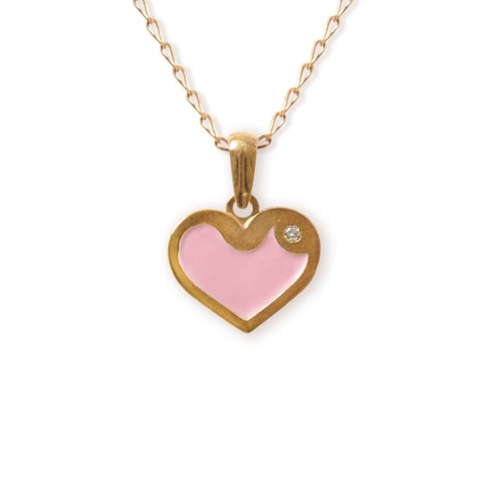 Necklace & Earrings Pink Heart Set - Baby FitaihiNecklace & Earrings Pink Heart Set