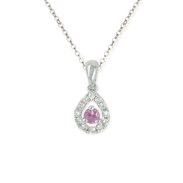 Necklace & Earrings Pink Sapphire Set - Baby FitaihiNecklace & Earrings Pink Sapphire Set