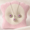 Necklace & Earrings Pink Sapphire Set - Baby FitaihiNecklace & Earrings Pink Sapphire Set