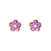 Necklace & Earrings Purple Floral - Shaped Set - Baby FitaihiNecklace & Earrings Purple Floral - Shaped Set