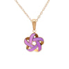 Necklace & Earrings Purple Floral - Shaped Set - Baby FitaihiNecklace & Earrings Purple Floral - Shaped Set