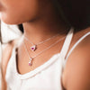 Necklace & Earrings Ruby Heart Set - Baby FitaihiNecklace & Earrings Ruby Heart Set
