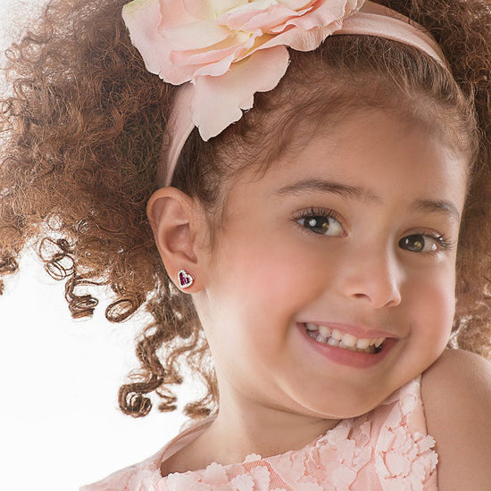 Necklace & Earrings Ruby Heart Set - Baby FitaihiNecklace & Earrings Ruby Heart Set