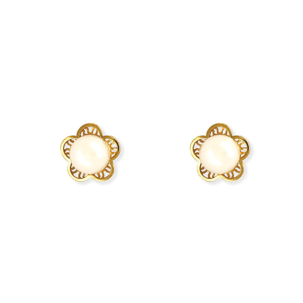 Pearl Flower Earrings - Baby FitaihiPearl Flower Earrings