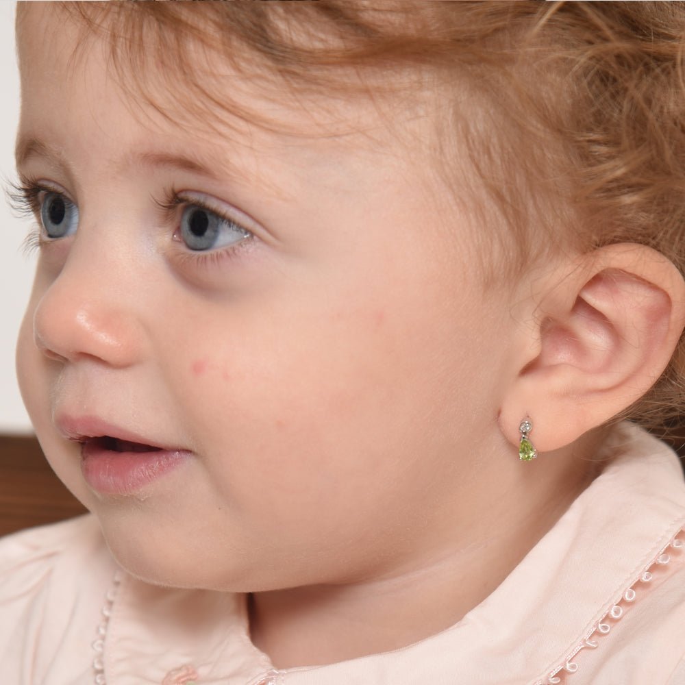 Peridot Diamond Earrings - Baby FitaihiPeridot Diamond Earrings