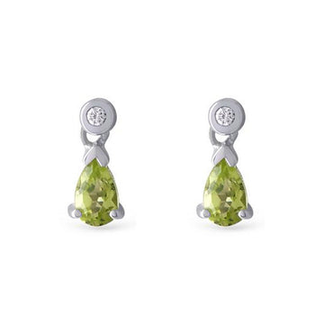 Peridot Diamond Earrings - Baby FitaihiPeridot Diamond Earrings