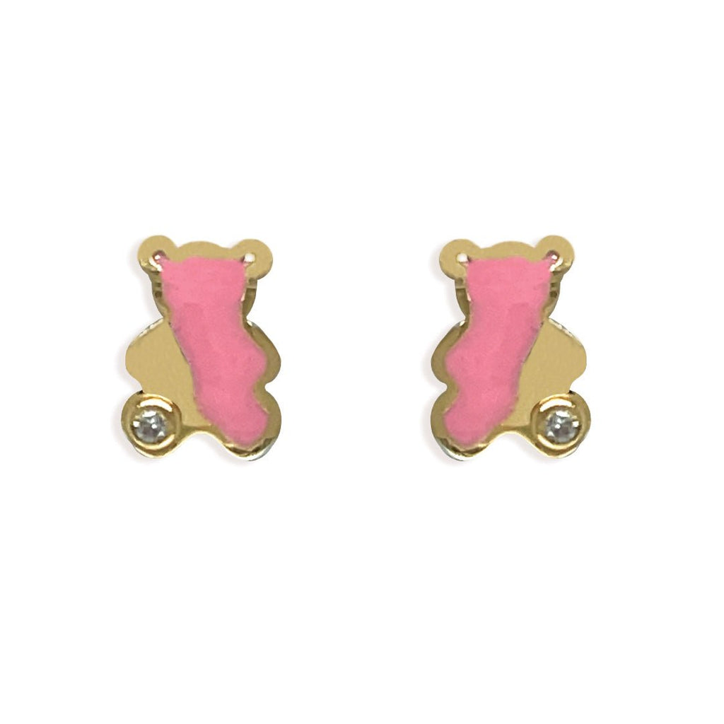Pink Bear Earrings - Baby FitaihiPink Bear Earrings