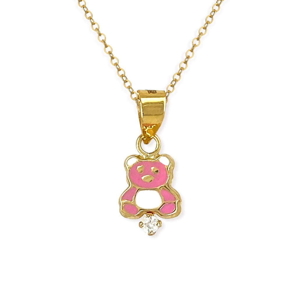 Pink Bear Necklace - Baby FitaihiPink Bear Necklace