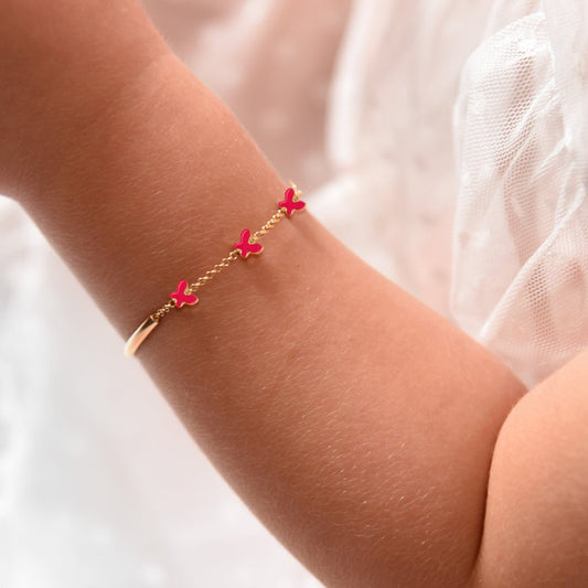 Pink Butterfly Bracelet - Baby FitaihiPink Butterfly Bracelet