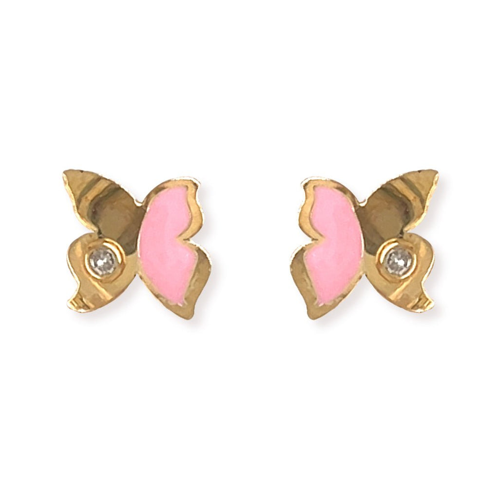 Pink Butterfly Earrings - Baby FitaihiPink Butterfly Earrings