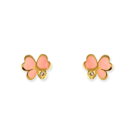 Pink Butterfly Earrings - Baby FitaihiPink Butterfly Earrings