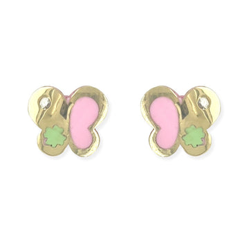 Pink Butterfly Earrings - Baby FitaihiPink Butterfly Earrings