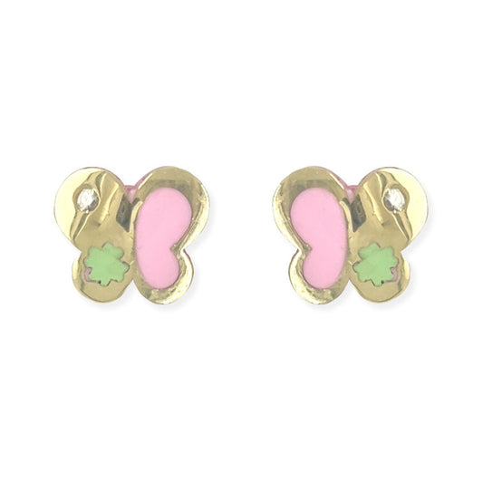 Pink Butterfly Earrings - Baby FitaihiPink Butterfly Earrings