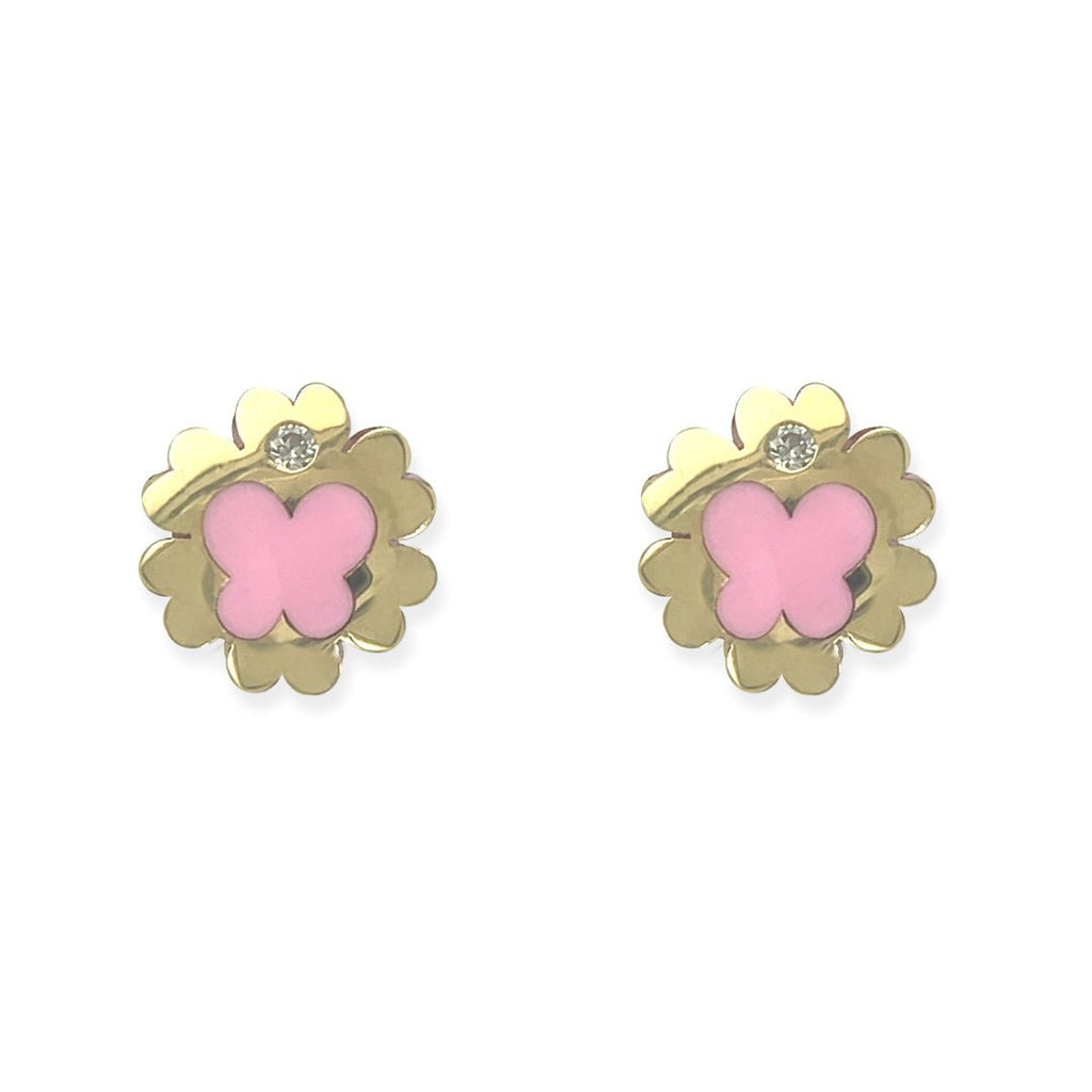 Pink Butterfly Earrings - Baby FitaihiPink Butterfly Earrings