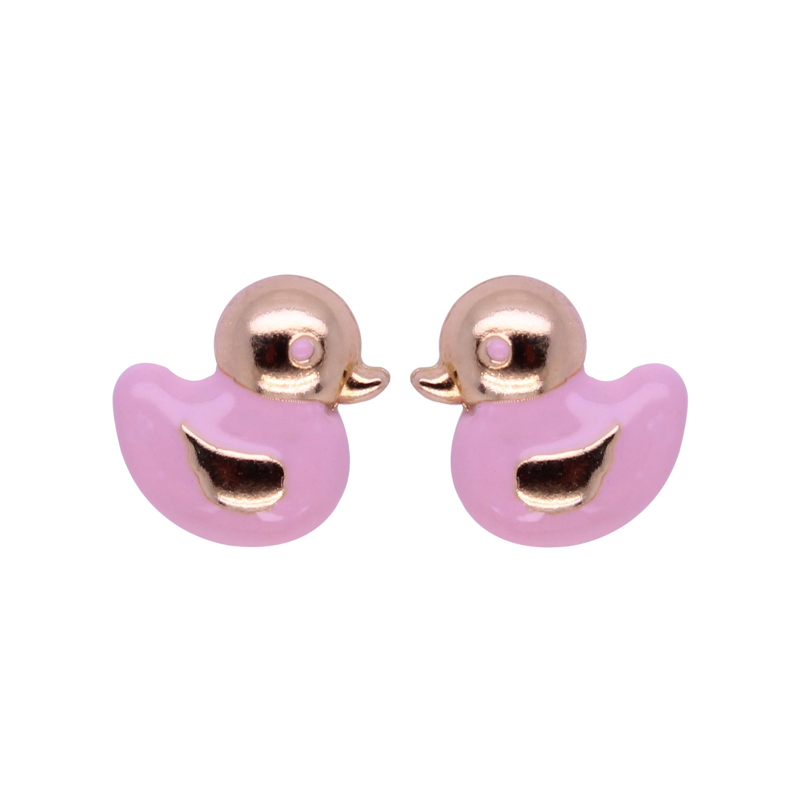 Pink Duck Earrings - Baby FitaihiPink Duck Earrings