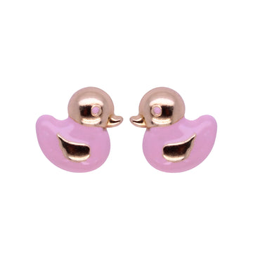 Pink Duck Earrings - Baby FitaihiPink Duck Earrings