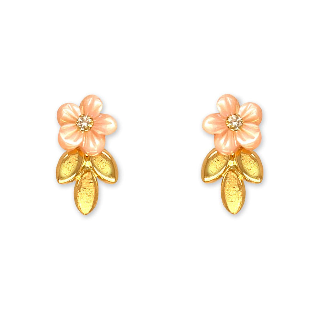 Pink Floral Earrings - Baby FitaihiPink Floral Earrings