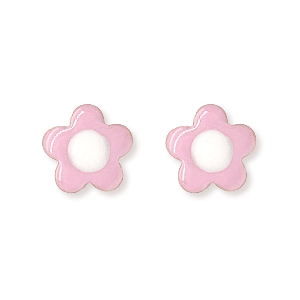 Pink Flower Earrings - Baby FitaihiPink Flower Earrings
