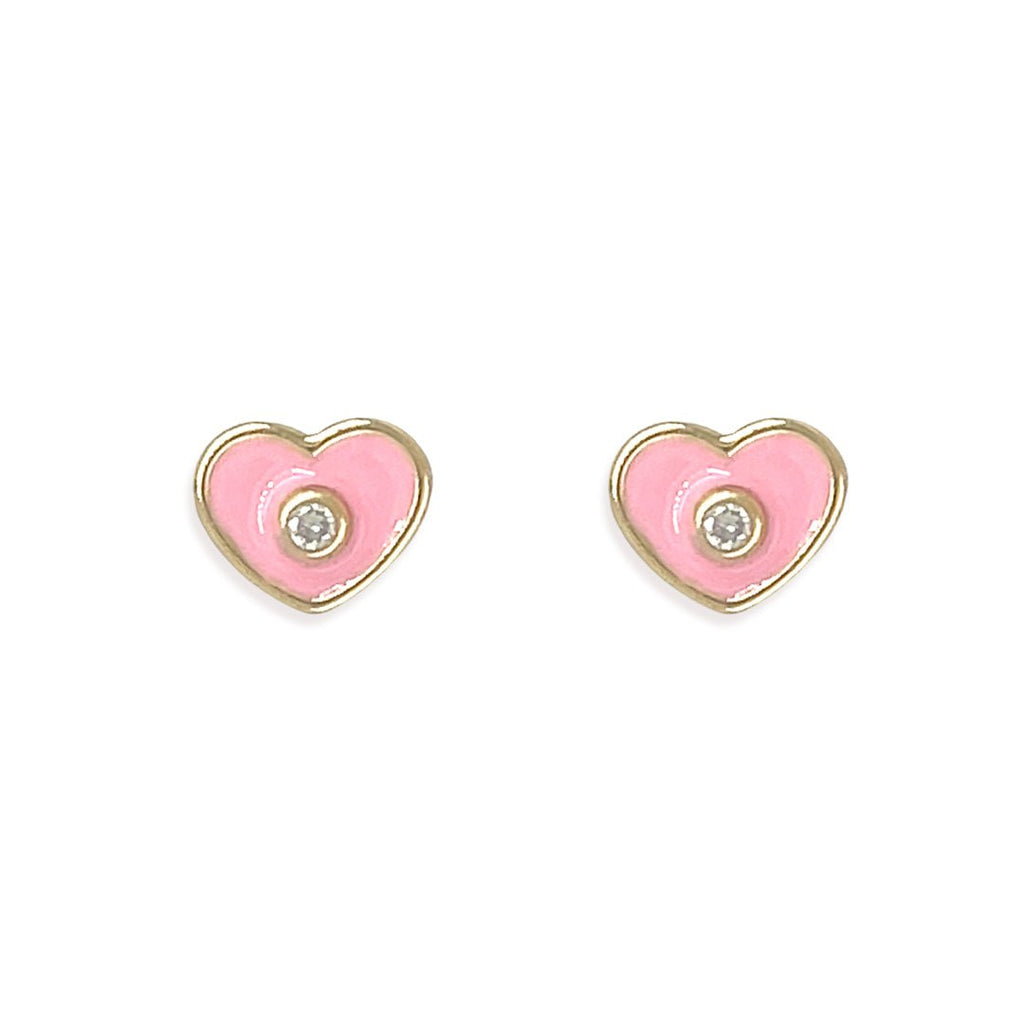 Pink Heart Earrings - Baby FitaihiPink Heart Earrings
