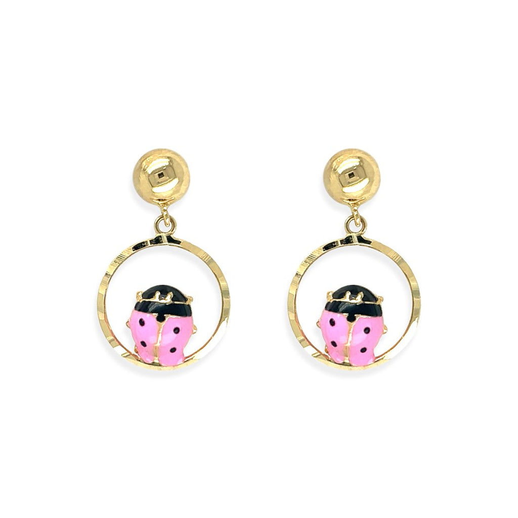 Pink Ladybird Earrings - Baby FitaihiPink Ladybird Earrings