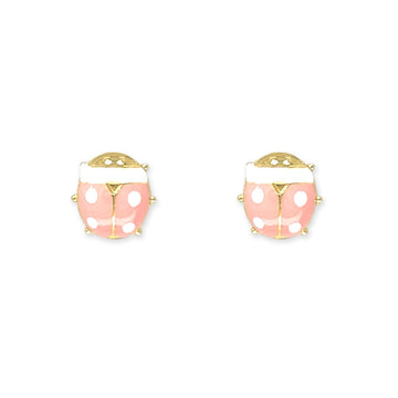 Pink Ladybird Earrings - Baby FitaihiPink Ladybird Earrings