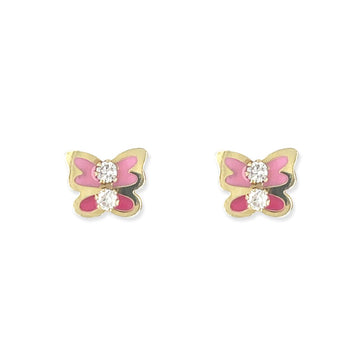 Pink & Red Butterfly Earrings - Baby FitaihiPink & Red Butterfly Earrings