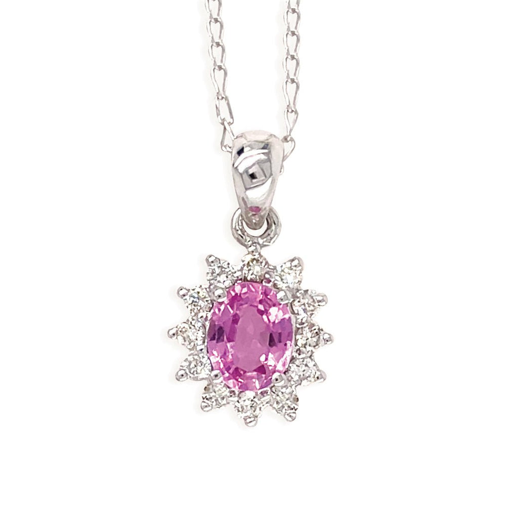 Pink Sapphire Necklace - Baby FitaihiPink Sapphire Necklace