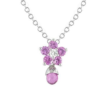 Pink Sapphire Rose Pendant - Baby FitaihiPink Sapphire Rose Pendant