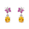 Pink & Yellow Sapphire Pendant - Baby FitaihiPink & Yellow Sapphire Pendant