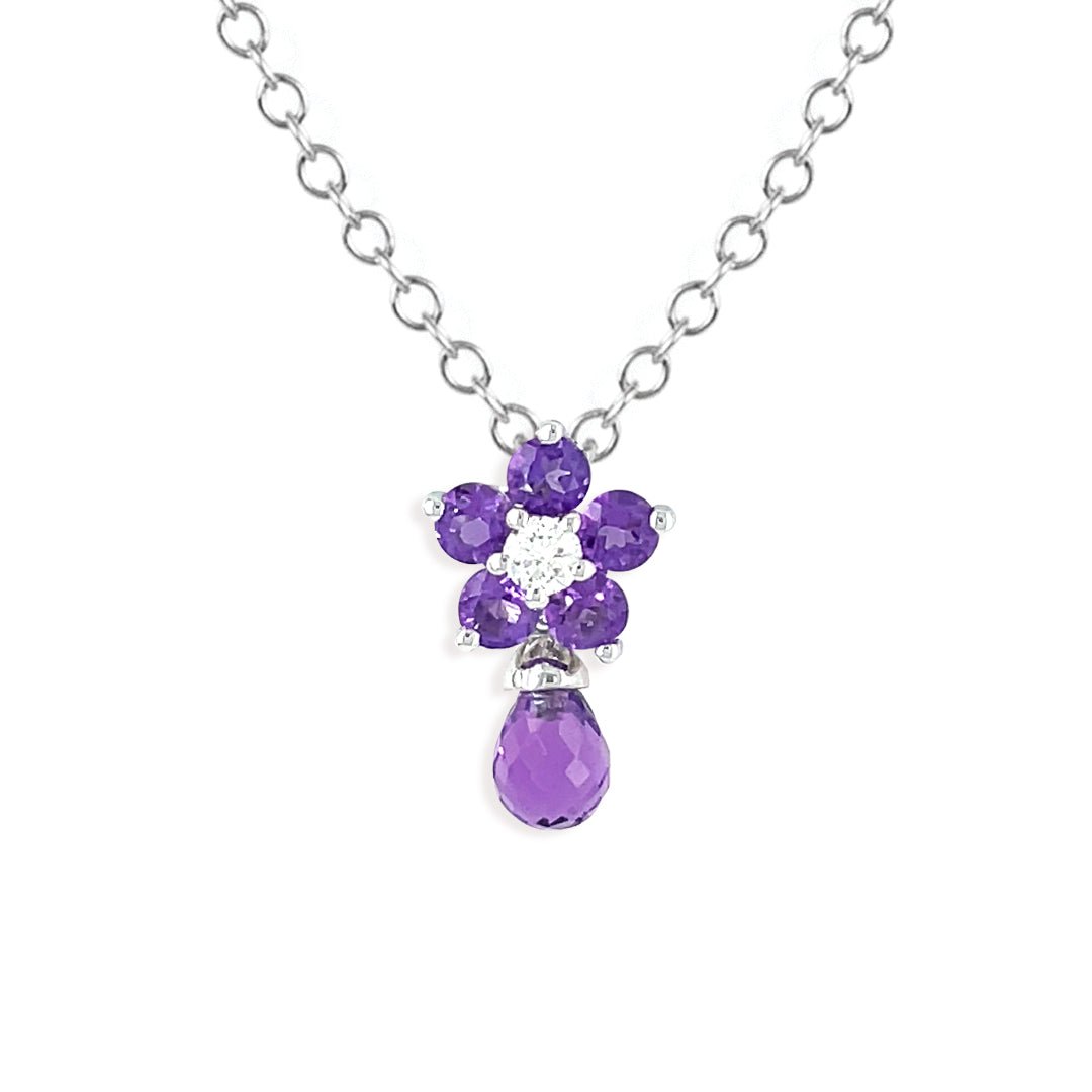 Purple Sapphire Necklace - Baby FitaihiPurple Sapphire Necklace