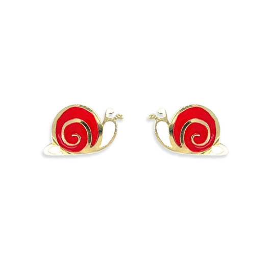 Red Snail Earrings - Baby FitaihiRed Snail Earrings