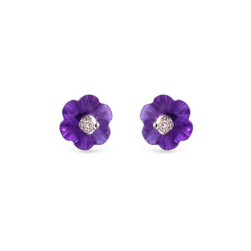 Roses Amethyst Earrings - Baby FitaihiRoses Amethyst Earrings