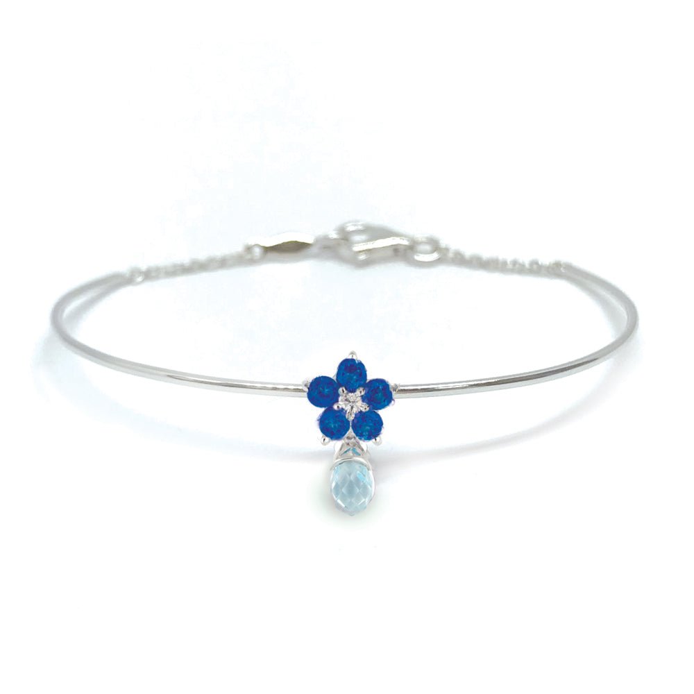 Roses Blue Sapphire Bracelet - Baby FitaihiRoses Blue Sapphire Bracelet