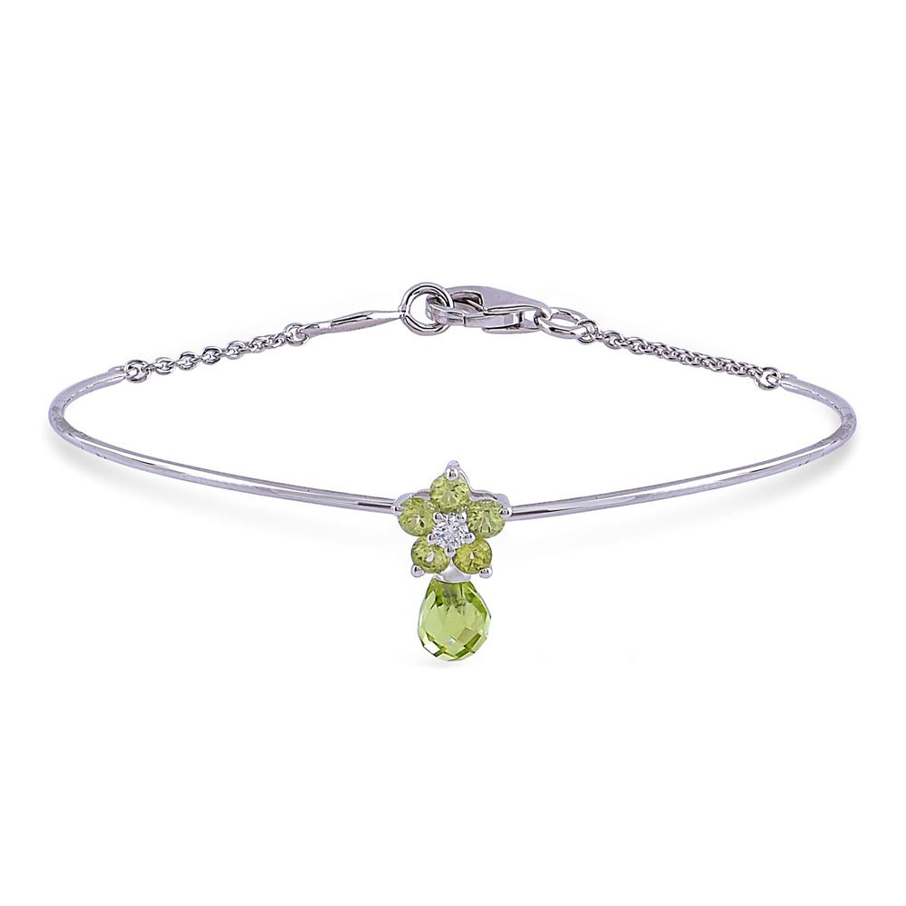 Roses Green Sapphire Bracelet - Baby FitaihiRoses Green Sapphire Bracelet