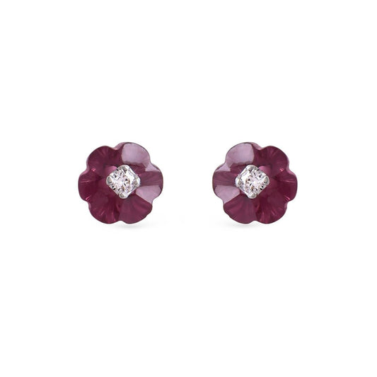 Roses Rhodolite Earrings - Baby FitaihiRoses Rhodolite Earrings