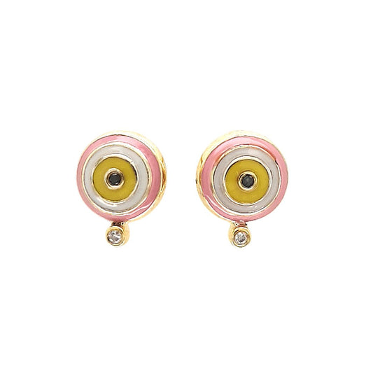 Round Layered Earrings - Baby FitaihiRound Layered Earrings