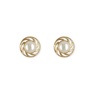 Round Shaped Pearl Earrings - Baby FitaihiRound Shaped Pearl Earrings