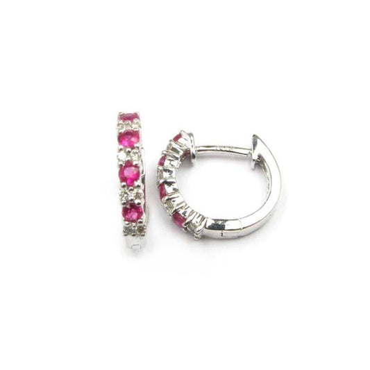 Ruby Diamond Earrings - Baby FitaihiRuby Diamond Earrings