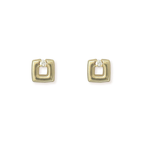 Square Diamond Earring - Baby FitaihiSquare Diamond Earring