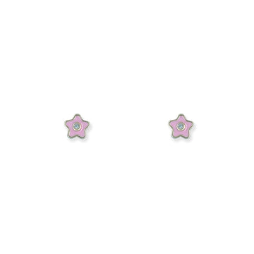 Star shape Enameled Gold Earrings - Baby FitaihiStar shape Enameled Gold Earrings