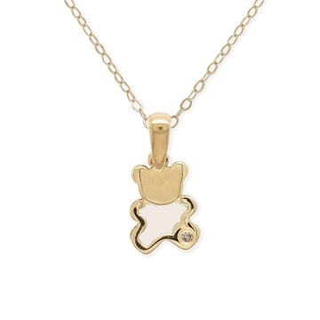 Teddy Bear Shape Gold an Diamond Set - Baby FitaihiTeddy Bear Shape Gold an Diamond Set