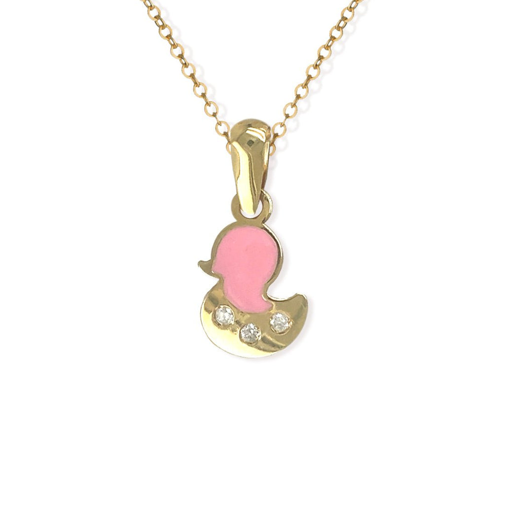 The Pink Duck Necklace - Baby FitaihiThe Pink Duck Necklace
