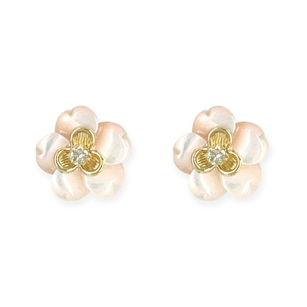 White Floral Earrings - Baby FitaihiWhite Floral Earrings