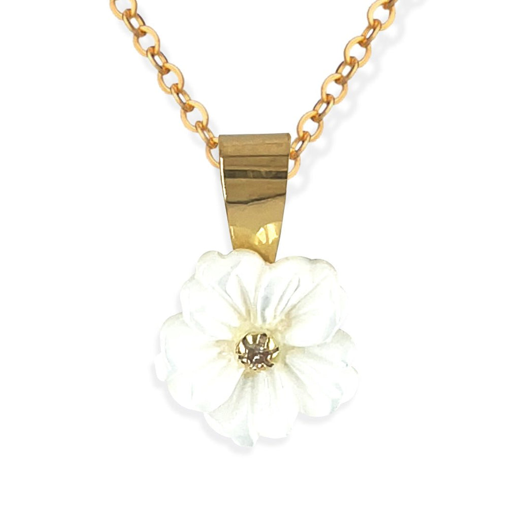 White Floral Necklace - Baby FitaihiWhite Floral Necklace